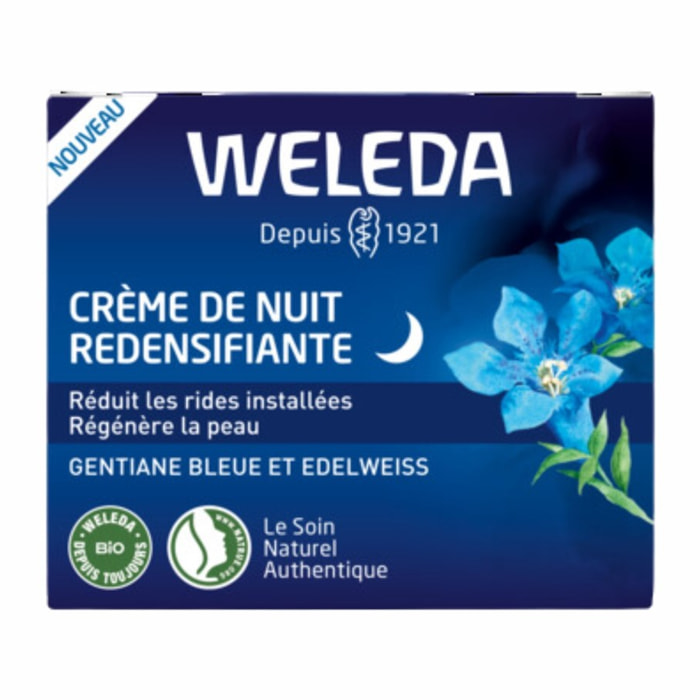 WELEDA - Crème de Nuit redensifiante GENTIANE BLEUE ET EDELWEISS - 40 ml