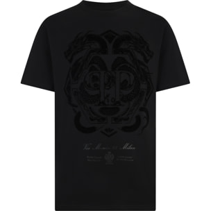 PHILIPP PLEIN Printed Round Neck T-Shirt Dragon