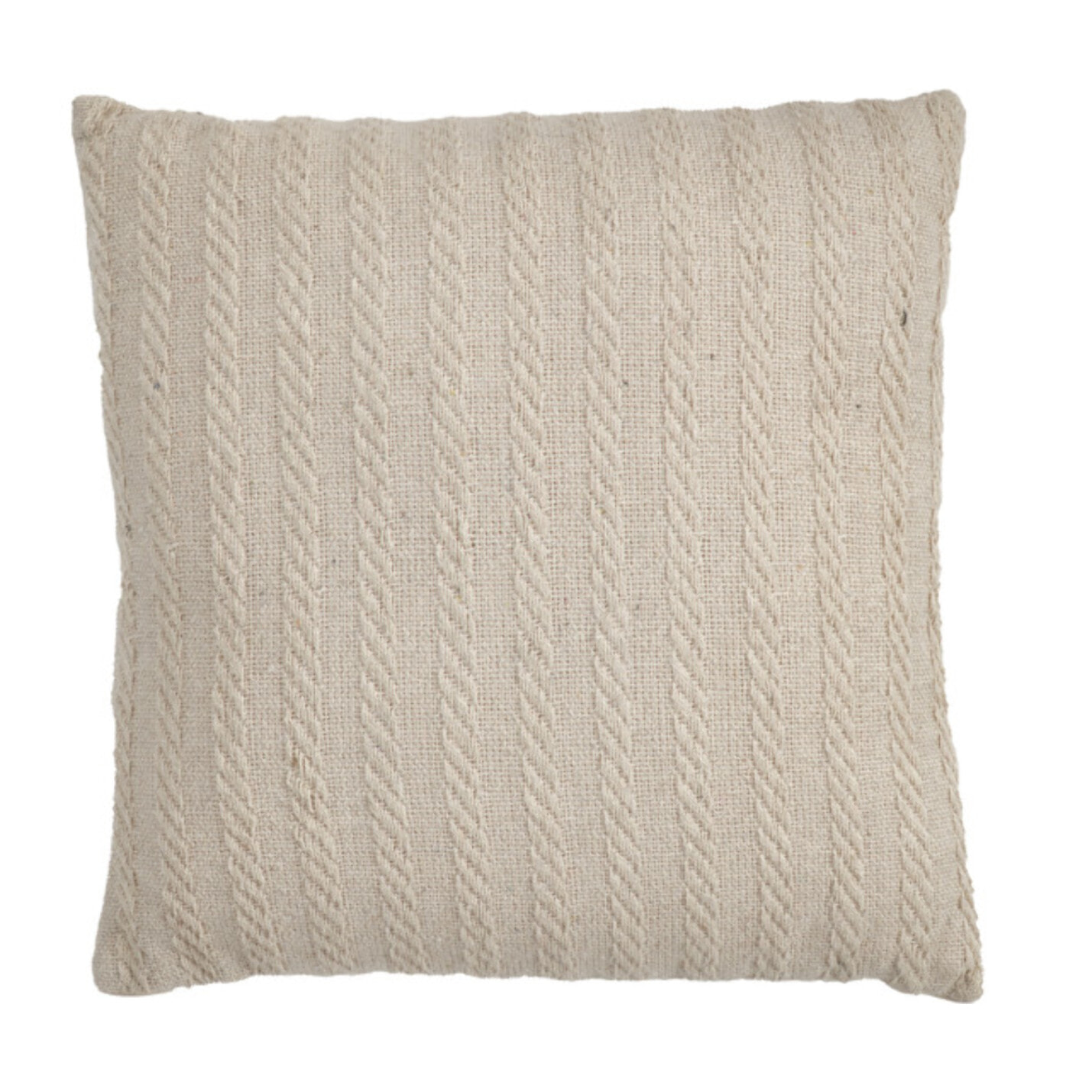 Coussin beige en coton 40 x 40 cm - PLUME