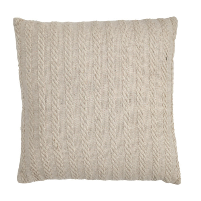 Coussin beige en coton 40 x 40 cm - PLUME