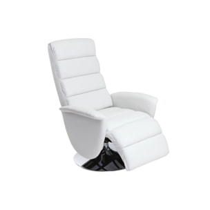 Fauteuil relax manuel blanc NELSON