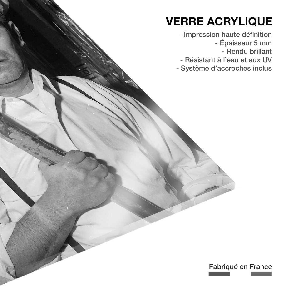 Tableau louis de funes en tournage Tableau plexiglas