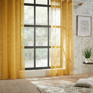 Voilage "Mia" jaune moutarde 140x240cm