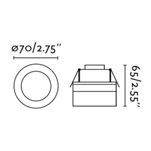 EBBA Empotrable blanco y transparente