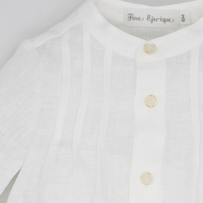 CAMISA LORZAS LINO BLANCO