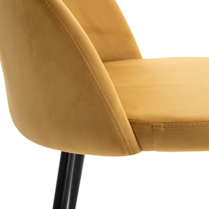 Lot de 2 chaises – Design scandinave – Assise velours