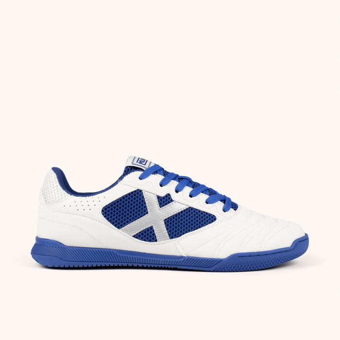 MUNICH DEBUT 05 Zapatillas de Fútbol Sala con Mesh Técnico Blanco y Azul