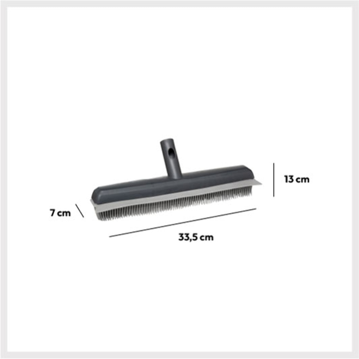 Tête de balai caoutchouc Gris Click & Clean