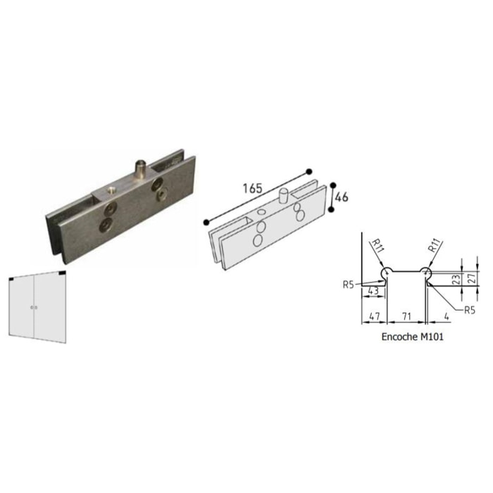 Penture supérieure SEVAX inox poli - SX0101IP