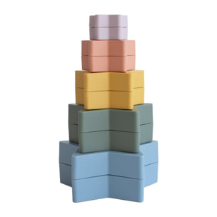 Mushie Estrellas Apilables Solid