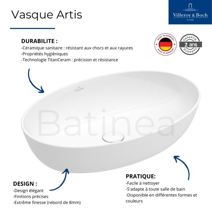 Vasque ovale à poser Artis Powder