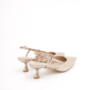 SLINGBACK SNAKE CHOCOLA' PLATINO