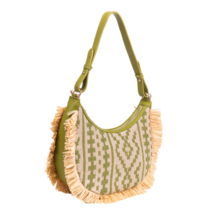 Biscubio Bolso de hombro Mujer. Fabricado en tela y piel sintética PU.