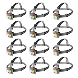 Lot de 12 lampes frontales Duo et leur présentoir Nebo