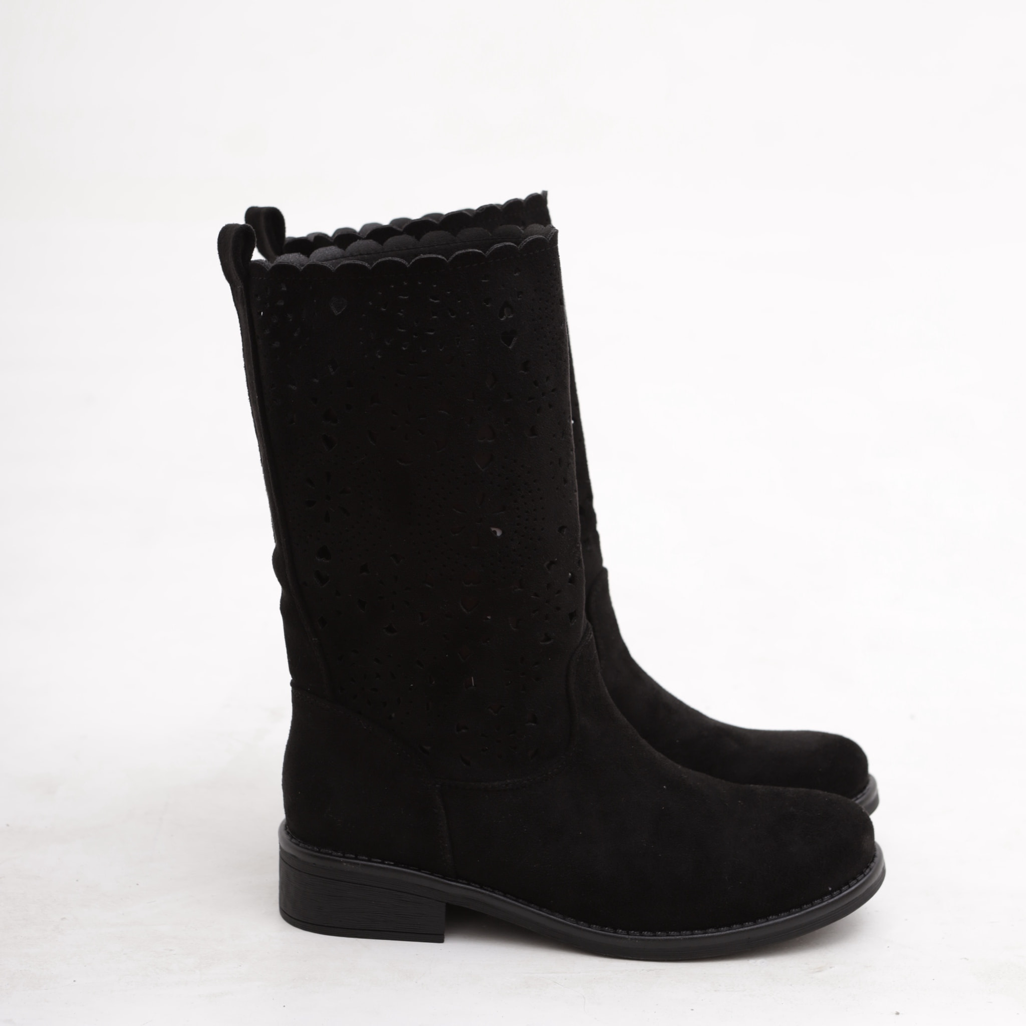 STIVALETTI TRAFORATI CHOCOLA' NERO