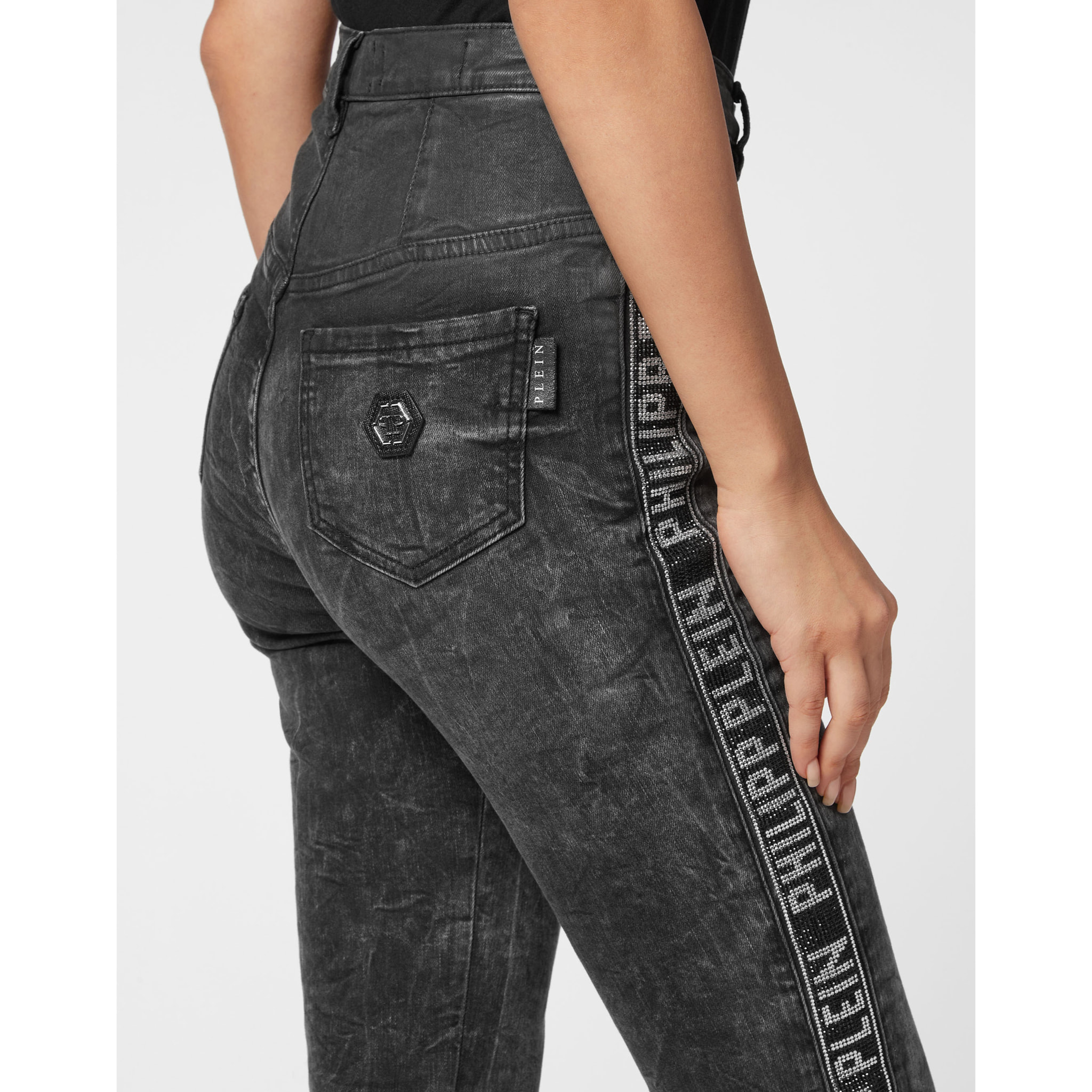 PHILIPP PLEIN Jegging de cintura alta