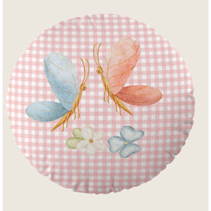 Cool Kids - Cojín Redondo Estampado - Con Relleno - 100% Algodón - Lorian