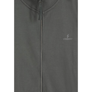 Tuta uomo in cotone con felpa full-zip e collo alto