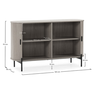 Aparador Mónaco 2 puertas efecto Roble