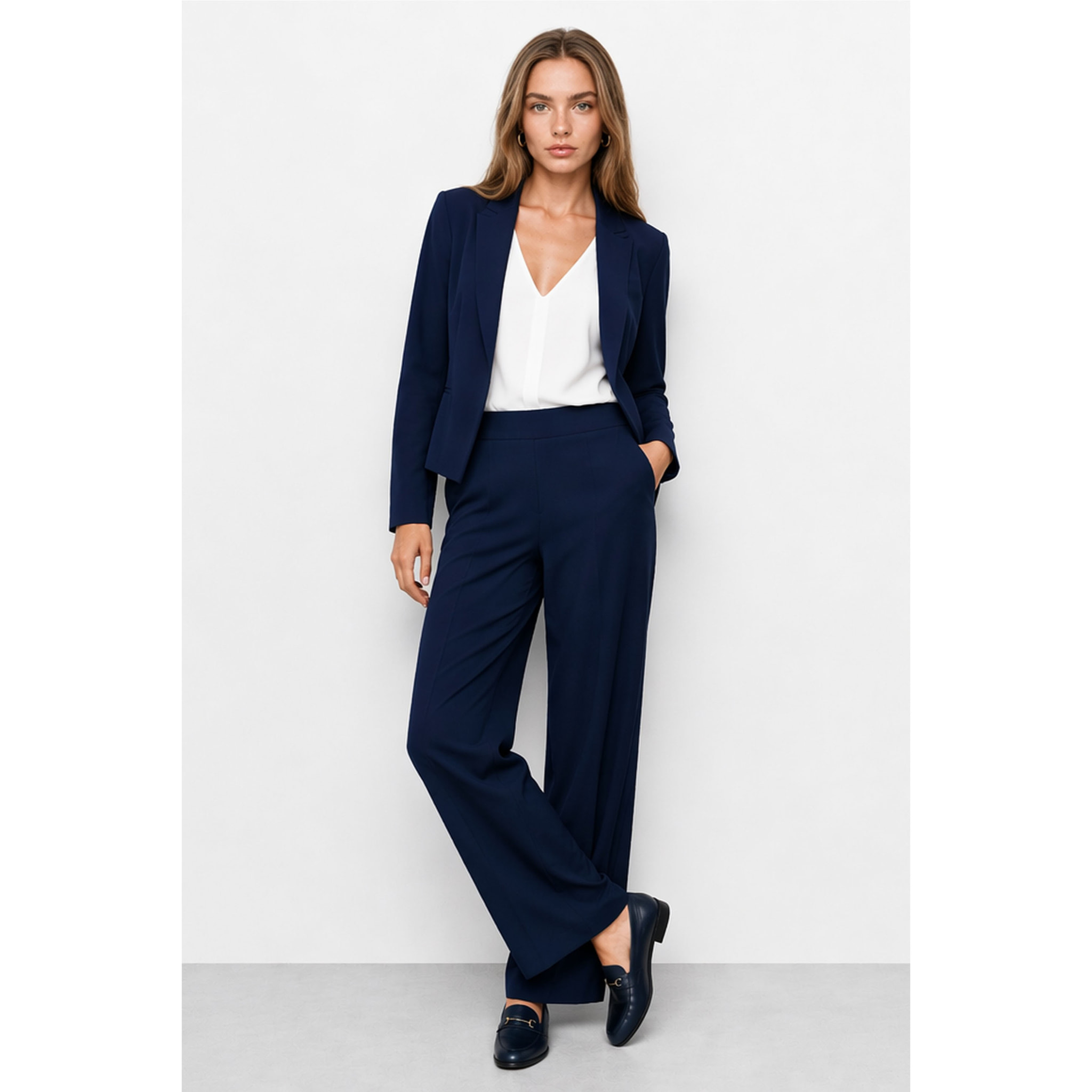 Kocca - Blusa da donna con scollo a V e maniche a sbuffo Donna