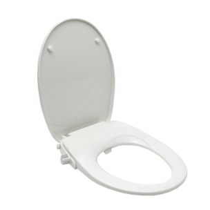 Abattant WC japonais siège de toilette Softclose sans électricité avec bidet intégré, blanc SATBEASY2233