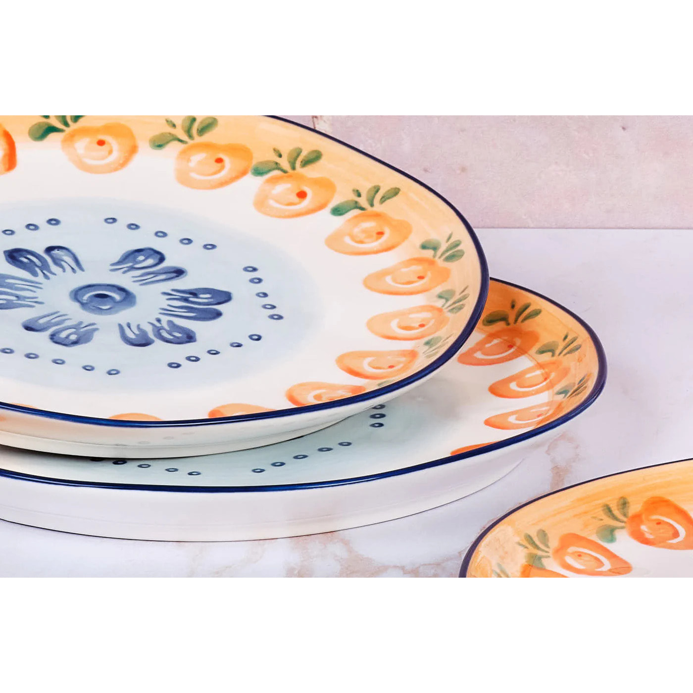 Assiette NAPOLI Ø20cm - 4 pièces - Agrume