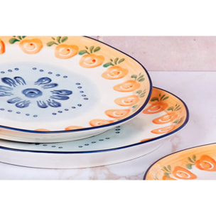 Assiette NAPOLI Ø20cm - 4 pièces - Agrume