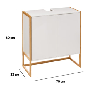 Meuble vasque 2 portes "Naturéo" blanc