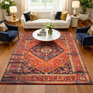 Tapis oriental tissé motif ancestral DEGE