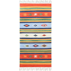 Tappeto kilim multiuso 100% cotone lavabile Tappeto salotto, soggiorno, camera da letto