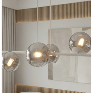 Lampada a sospensione Magnus in acciaio grigio grafite
