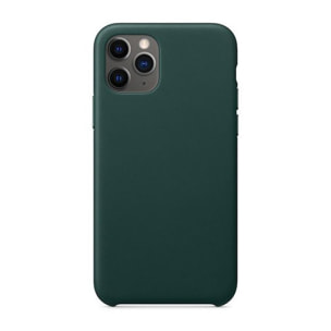 Lot 2 Coques iPhone 11 Pro Max silicone liquide Vert Forêt et Noir + 2 vitres en verre trempé de protection