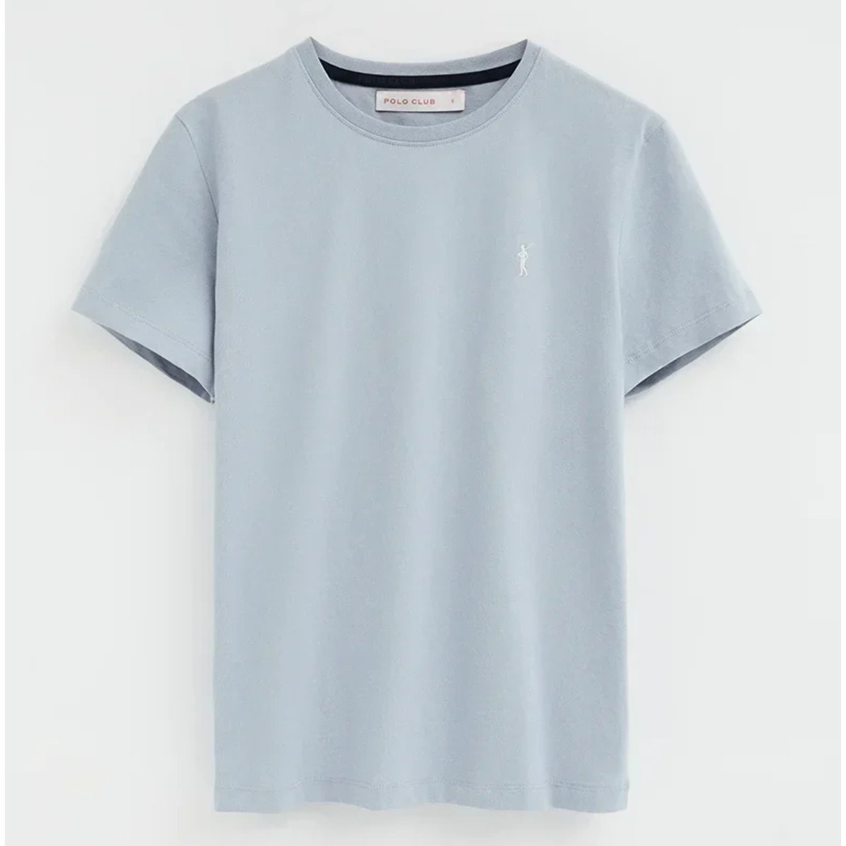 Maglietta azzurro a maniche corte e a girocollo con ricamo Rigby Go