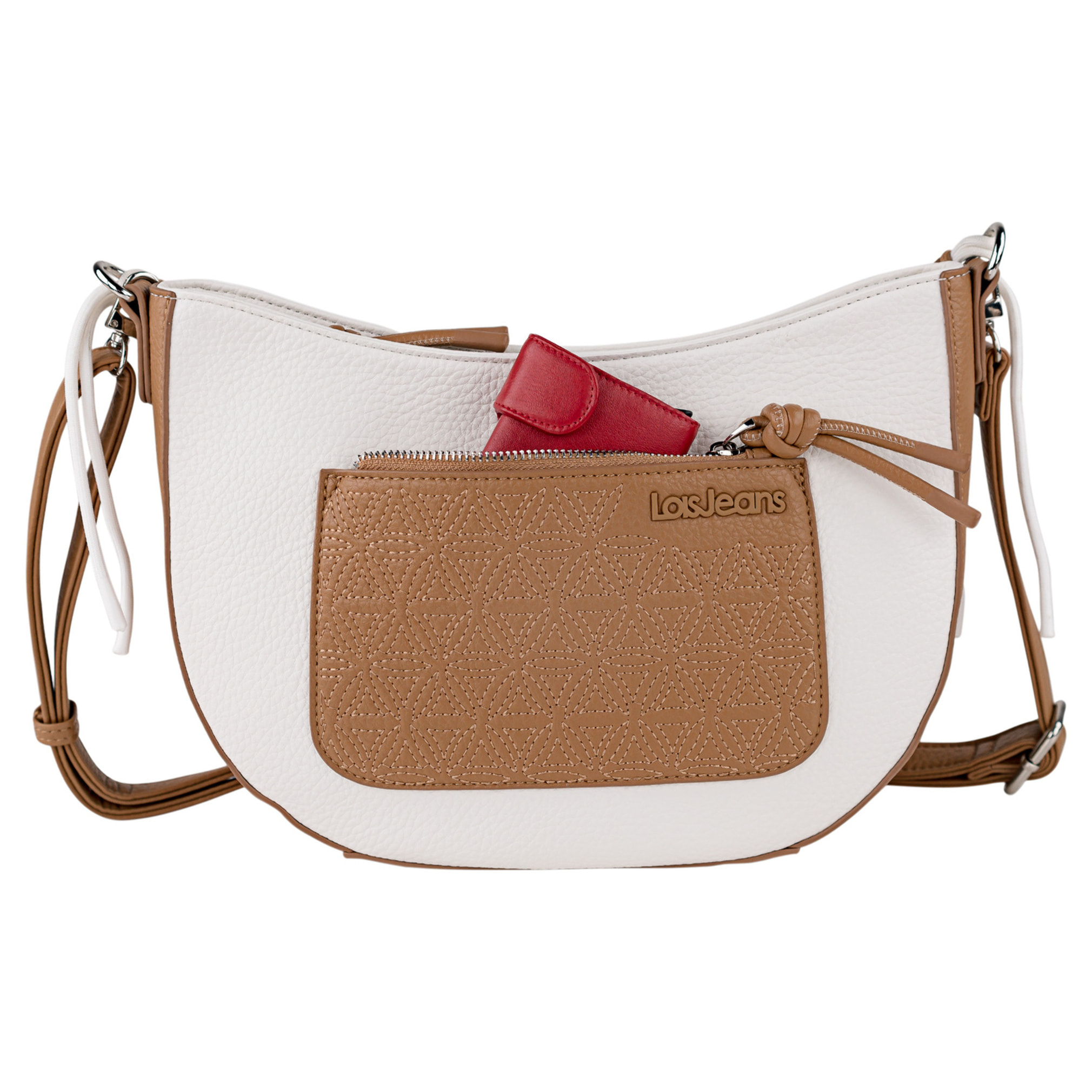 Bolso Bandolera Mujer Lois Shavanna Marron-Blanco