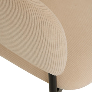 Lot Fauteuils "Solea" beige L59xp55xH78,5cm