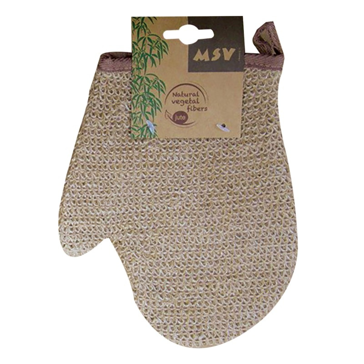 Gant de bain exfoliant en jute MSV