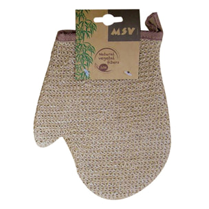Gant de bain exfoliant en jute MSV
