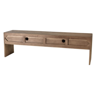 ROMY - Meuble TV 4 portes en bois de mindi