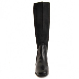 Bota De Tacón - Negro - Altura: 5 Cm