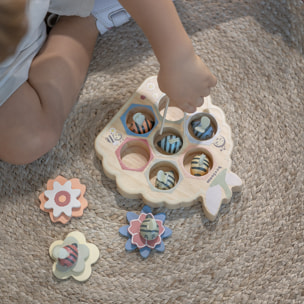 Beeloom- Juego de mesa de madera Beeboard Game para niños