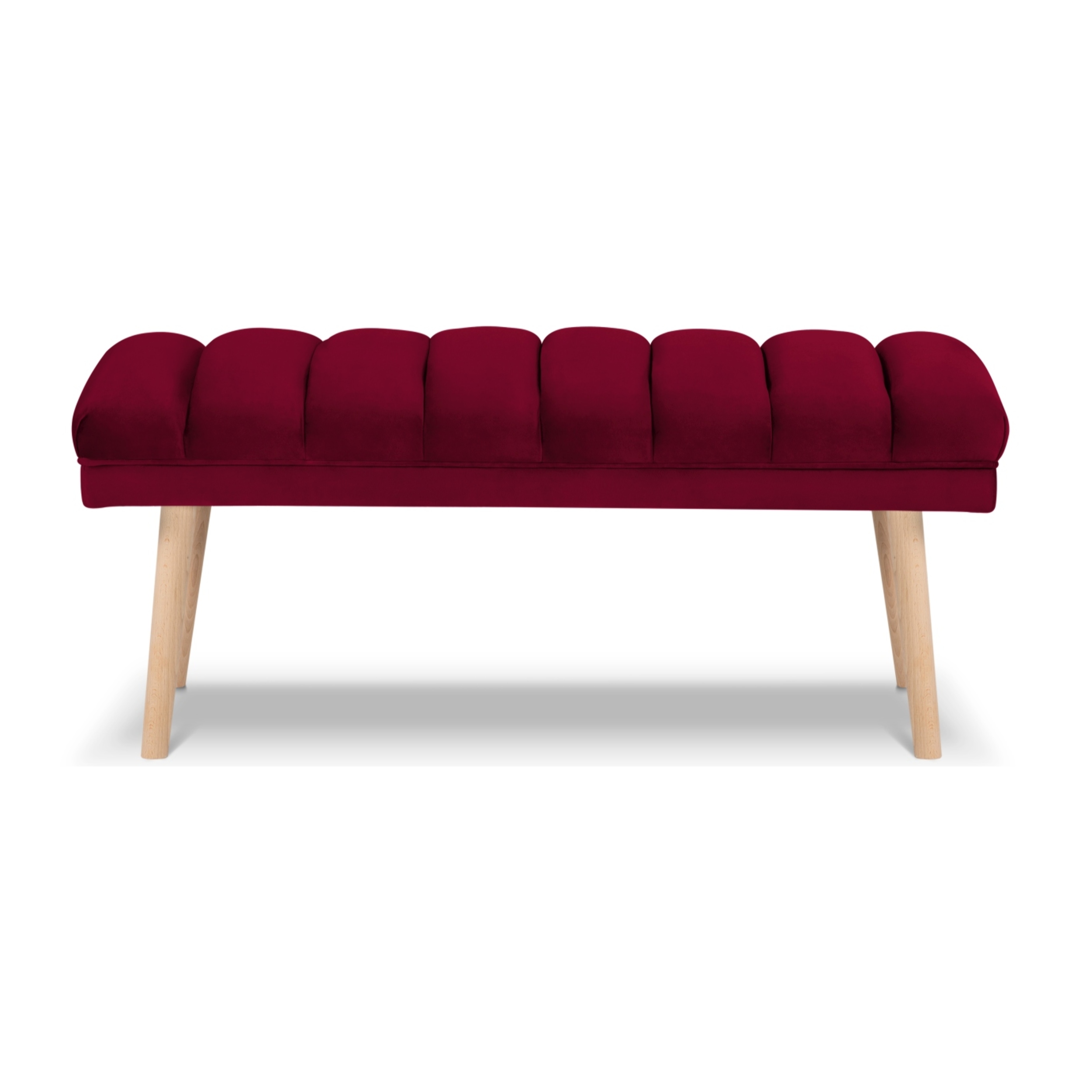 Banc "Frison" 2 places en velours rouge