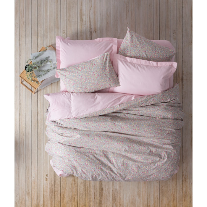 Parure housse de couette et taie(s) d'oreiller coton imprimé
