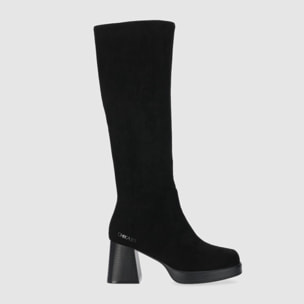 Botas de Tejido - Negro - Tacón: 9 cm