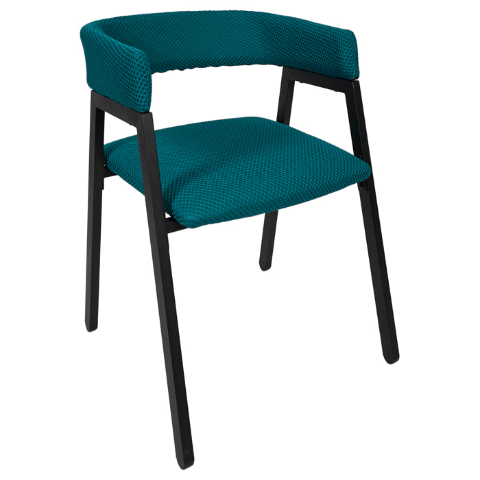 Fauteuil Design Atome Bleu - Lot De 2