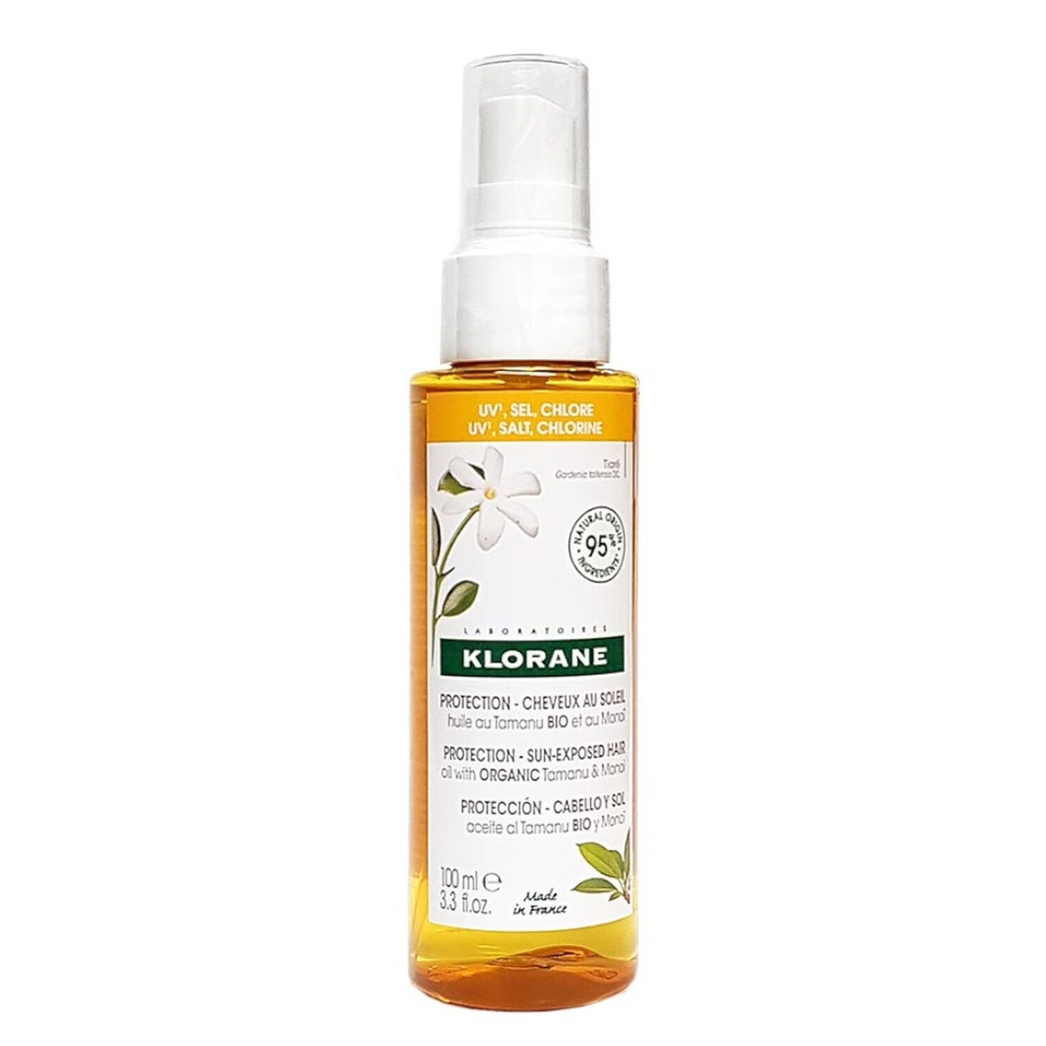 Tamanu Bio et Monoï - Huile capillaire - Protection Solaire - 100ml