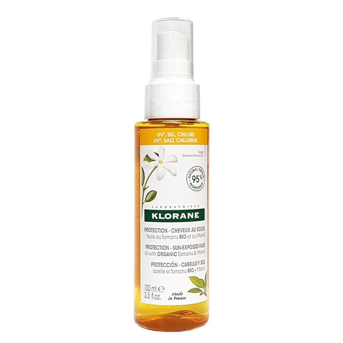 Tamanu Bio et Monoï - Huile capillaire - Protection Solaire - 100ml