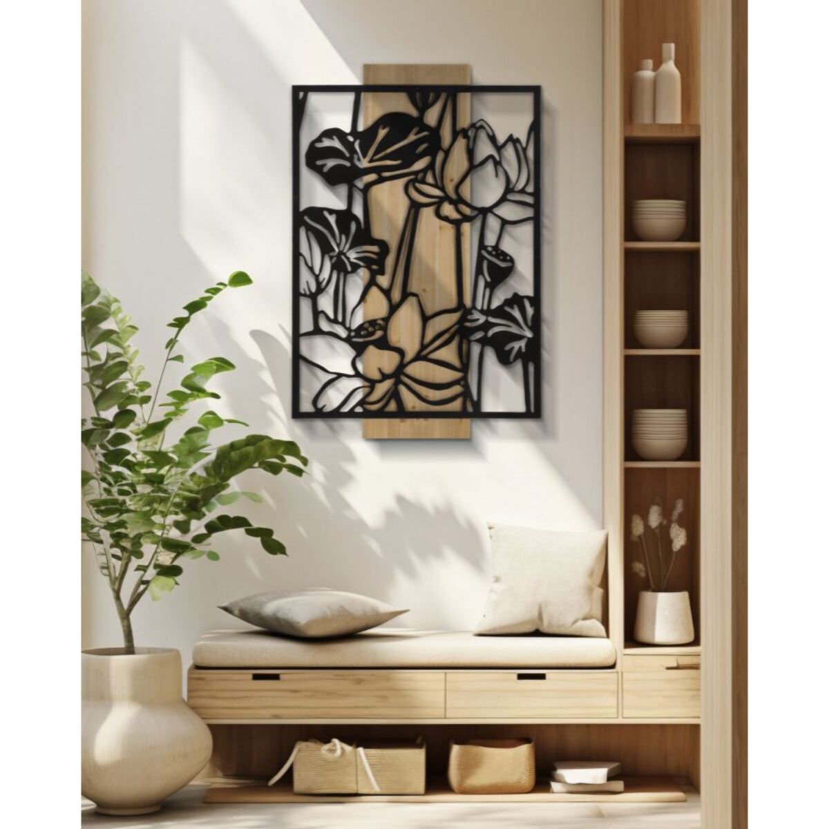 PANNELLO DA MURO LOTUS FERRO E WOOD CM 60X2X90