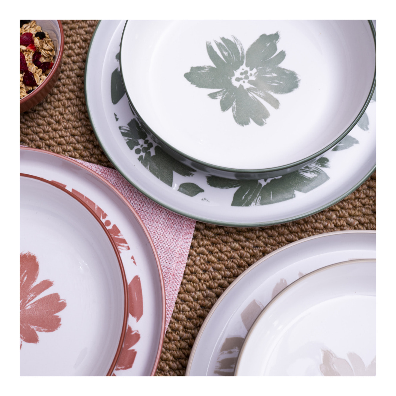 Lot de 6 assiettes à dessert, HANAE