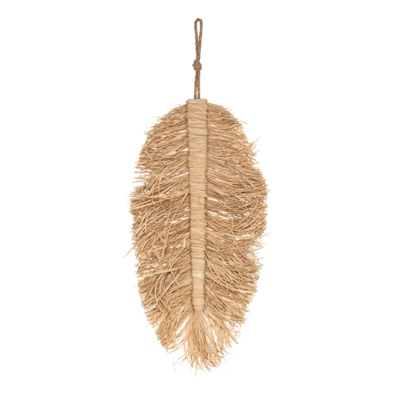 Set de 2 déco murale "Oasis" raphia L24/29cm