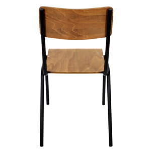 Chaise Ecolier Noir - Lot De 4